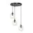 Emibig Pendel Lampe Cosmo Stål Svart | Egnet for 3x E14 - Max 10W