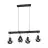 Eglo Pendel Lampe Townshend 7 Stål Tre Svart | IP20 - Egnet for 4x E27 